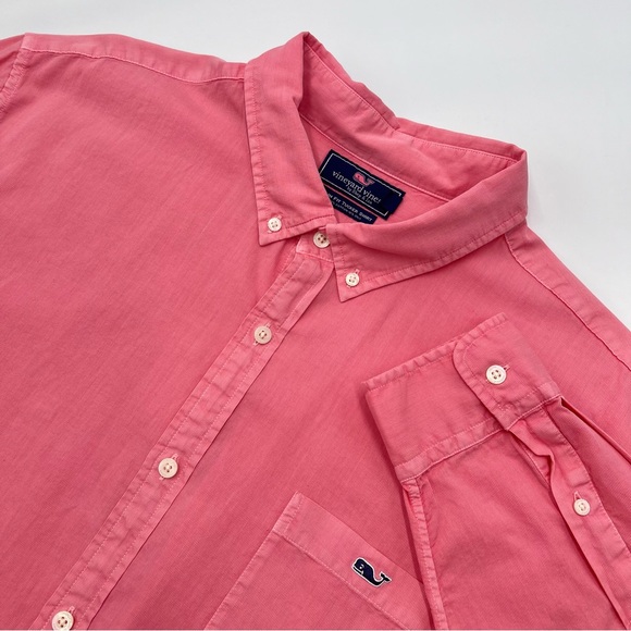 Vineyard Vines Other - Vineyard Vines Tucker Shirt Men’s XXL Slim Fit Cotton Silk Blend Pink Coral